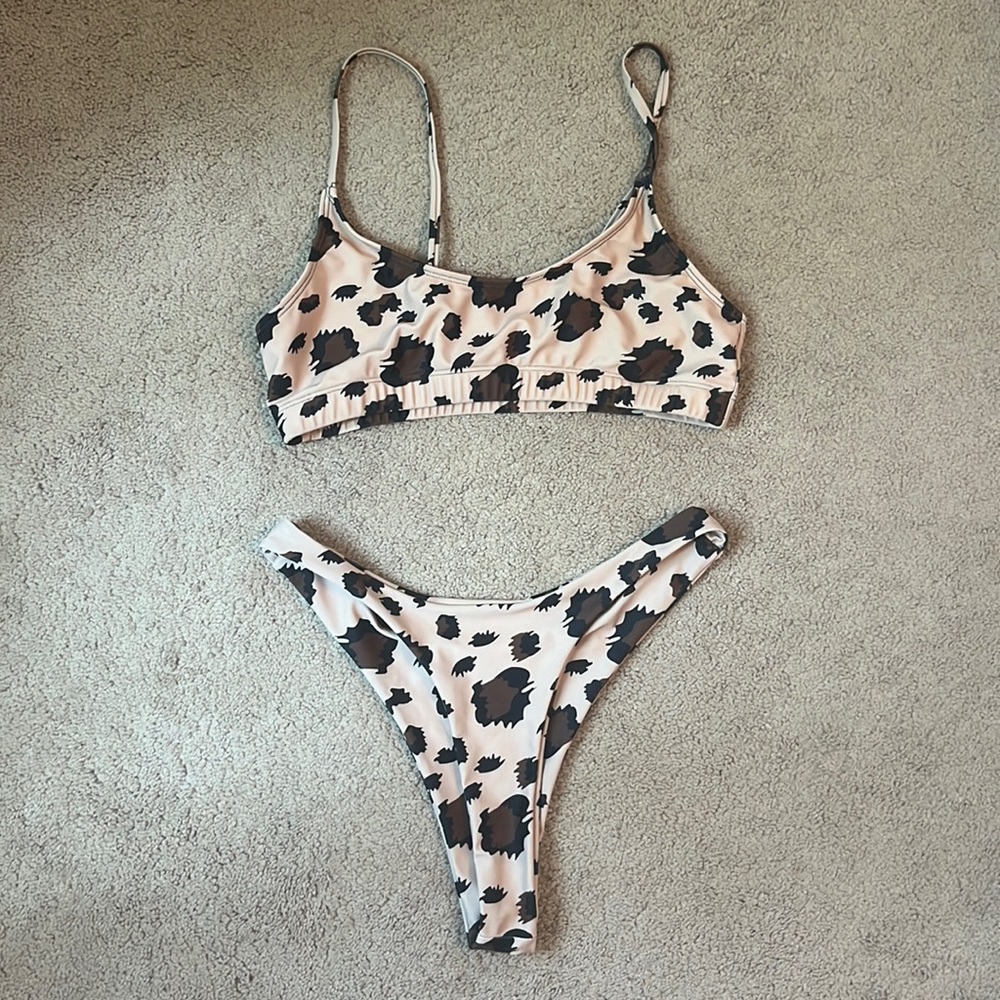 animal print bikini